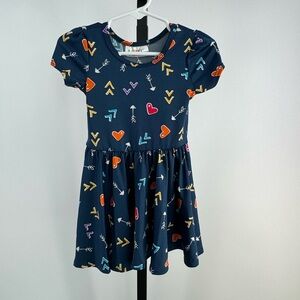 Dot Dot Smile blue heart cap sleeve dress size 12-24 months New with tags
